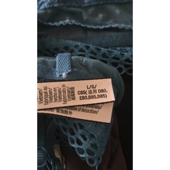 Victoria’s Secret blue Lined Lace Bralette Size Large - Picture 5 of 8